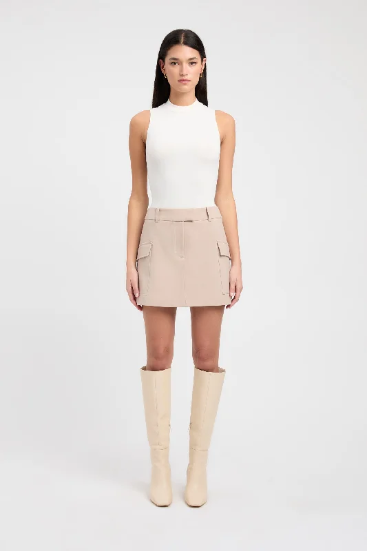 Women's Sleeveless Cotton Mini Dress-Berlin Mini Skirt