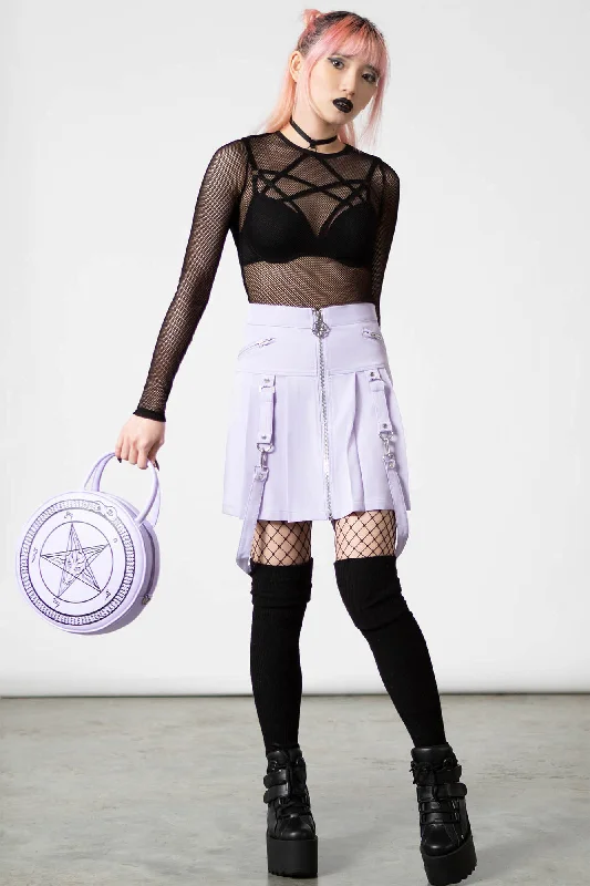 Women's Elegant Satin Lace Mini Dress-Blaire B*tch Mini Skirt [PASTEL LILAC]