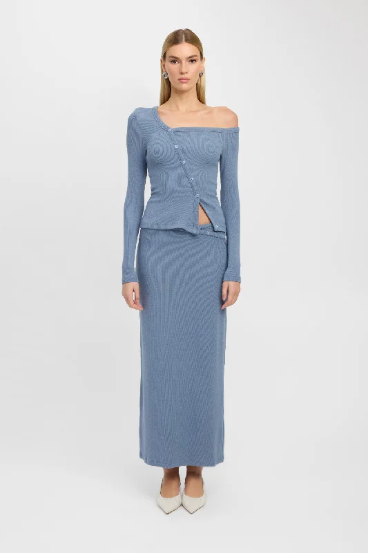 Women's V-neck Ruffle Maxi Dress-Carter Maxi Skirt