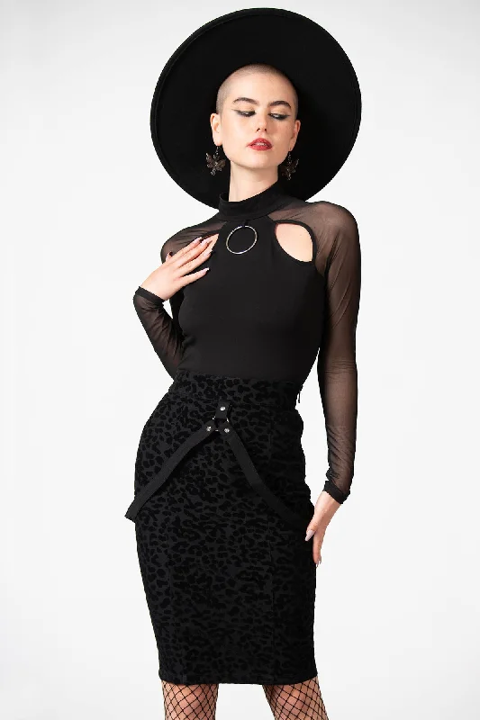 Women's Front Pleat Midi Dress-Catty Queen Midi Skirt