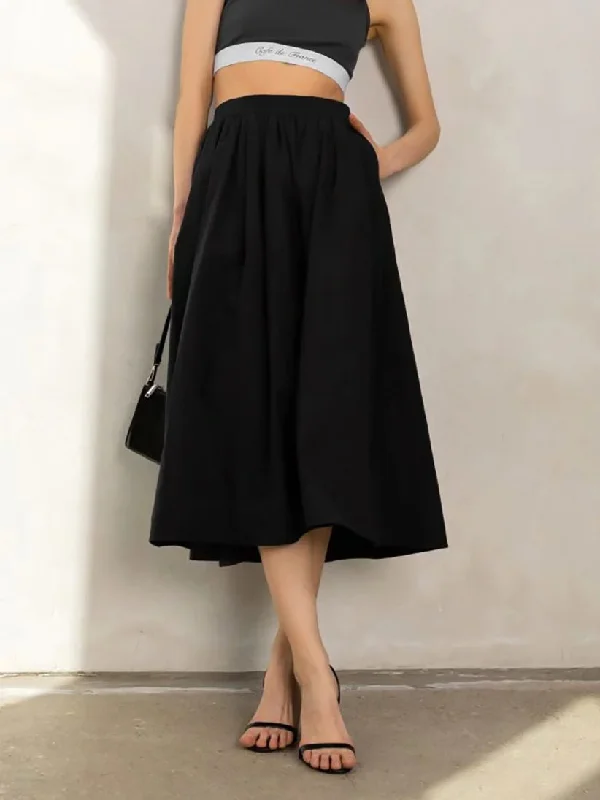 Women's Sequined Maxi Dress-BerryBetty - Effortless A-line Pocket Maxi Skirt