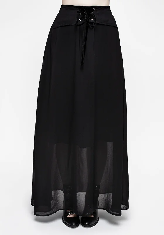 Women's Bodycon Maxi Dress-Eris Lace Up Maxi Skirt