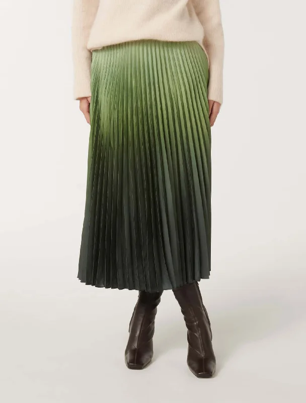 Women's Stretch Lace Maxi Dress-Evangeline Satin Pleated Maxi Skirt