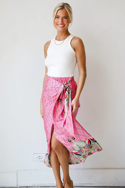 Women's Tulle Sleeve Midi Dress-FINAL SALE - Exceptional Attitude Pink Satin Wrap Midi Skirt Women's Tulle Sleeve Midi Dress-FINAL SALE - Exceptional Attitude Pink Satin Wrap Midi Skirt