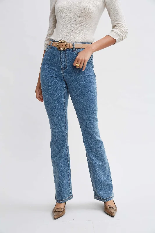 Women's Summer A-line Flare Dress -Fit & Flare Jeans