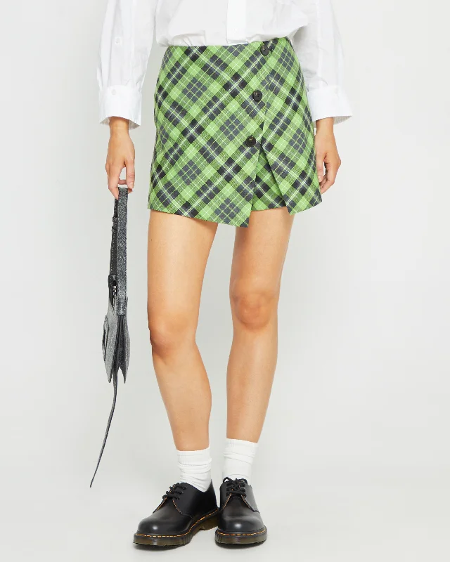 Women's Zip-up Mini Dress-Gia Mini Skort