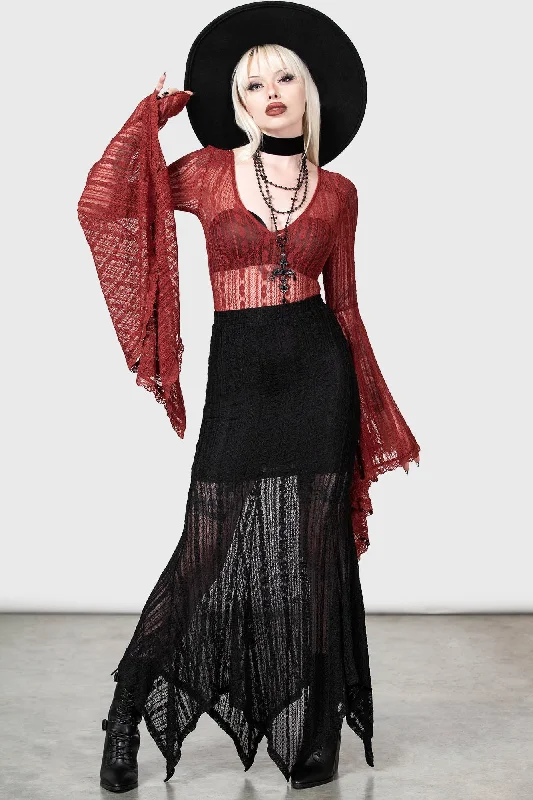 Women's Lace Back Maxi Dress-Juliet's Betrayal Maxi Skirt [B]