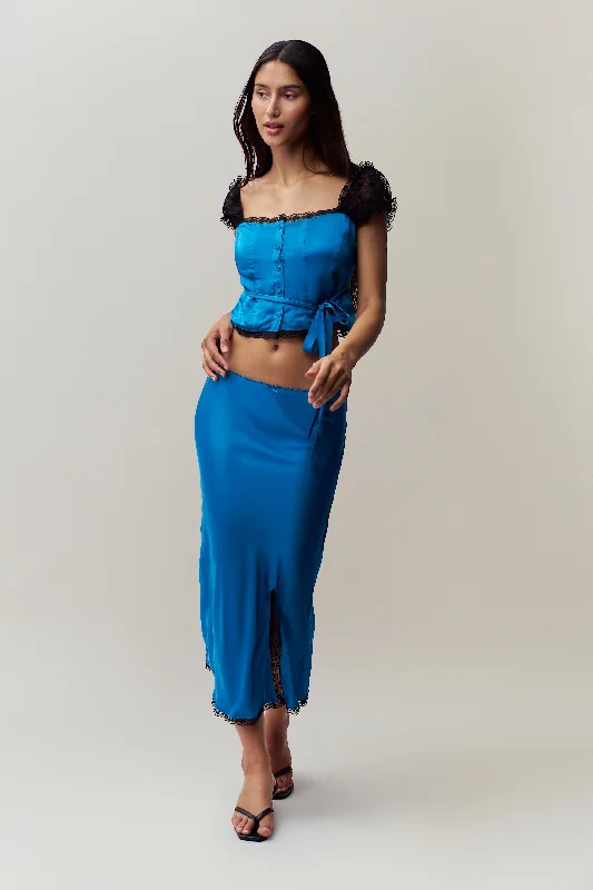 Women's V-neck Midi Dress-Kahli Midi Skirt