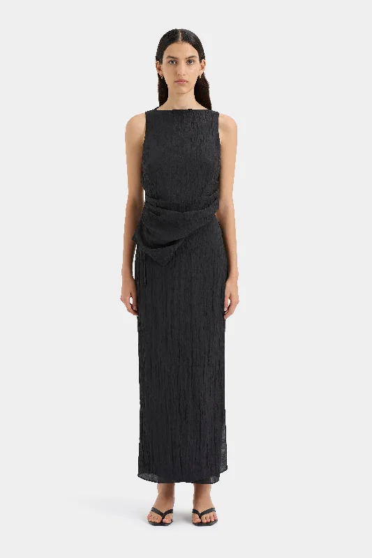 Women's Ruched Waist Midi Dress-Ligera Wrap Midi Skirt