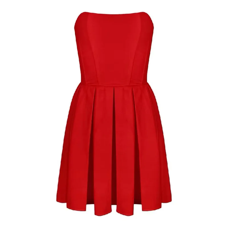 Women's Gathered Waistline Mini Dress-Luciana Mini Dress