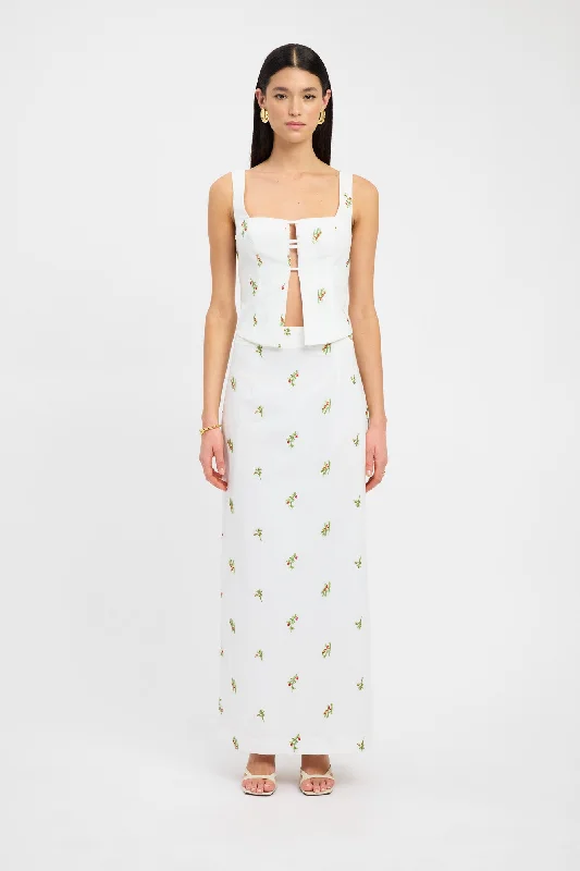 Women's Printed Bohemian Maxi Dress-Lulu Maxi Skirt