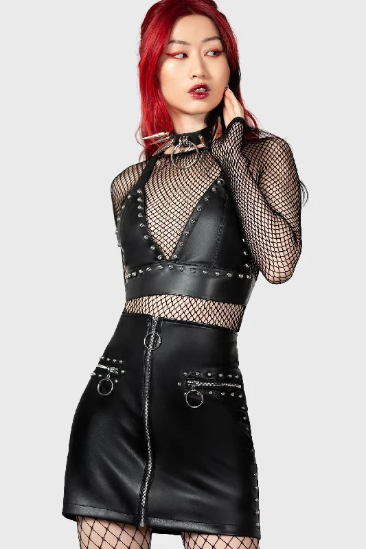 Women's Sexy Satin Slip Mini Dress-Madrigal Mini Skirt