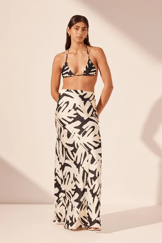 Women's Frill Maxi Dress-MICAH BIAS CUT MAXI SKIRT