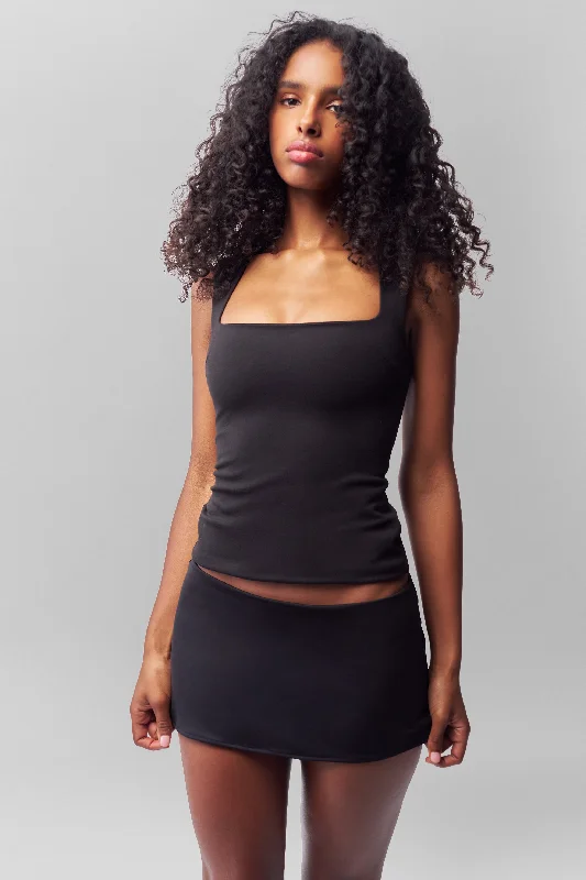 Women's Denim A-line Mini Dress-Micro Mini Stretch Skirt