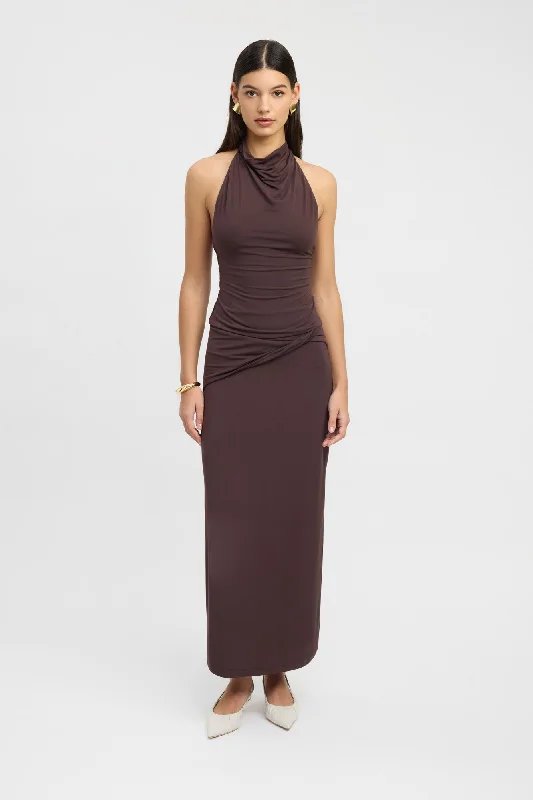 Women's Boat Neck Maxi Dress-Milly Maxi Skirt