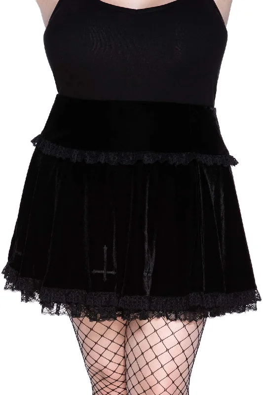 Women's Metallic A-line Mini Dress-Mitzy Mini Skirt [PLUS]