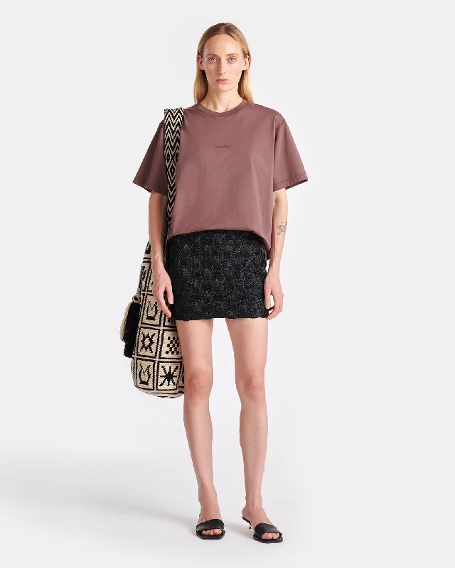 Women's Fitted Lace Mini Dress-Sarra - Seersucker Okobor™ Alt-Leather Mini Skirt - Black Women's Fitted Lace Mini Dress-Sarra - Seersucker Okobor™ Alt-Leather Mini Skirt - Black
