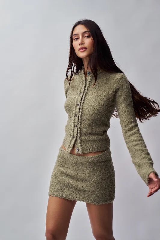 Women's Strappy Mini Dress-Palmyra Knit Mini Skirt