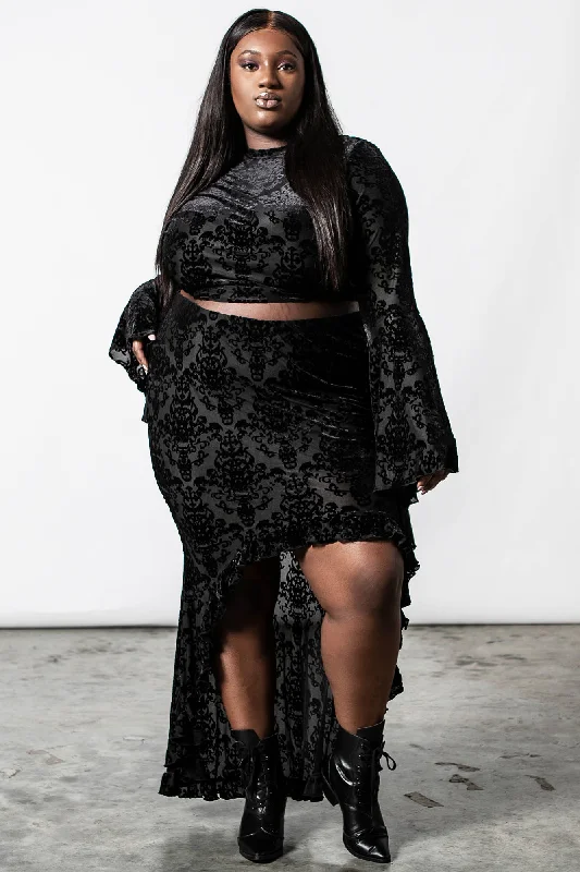 Women's Back Tie Maxi Dress-Para Bellum Maxi Skirt [PLUS]