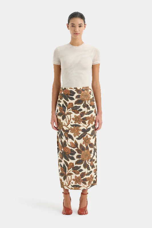 Women's Soft Knit Midi Dress-Primrose Midi Skirt