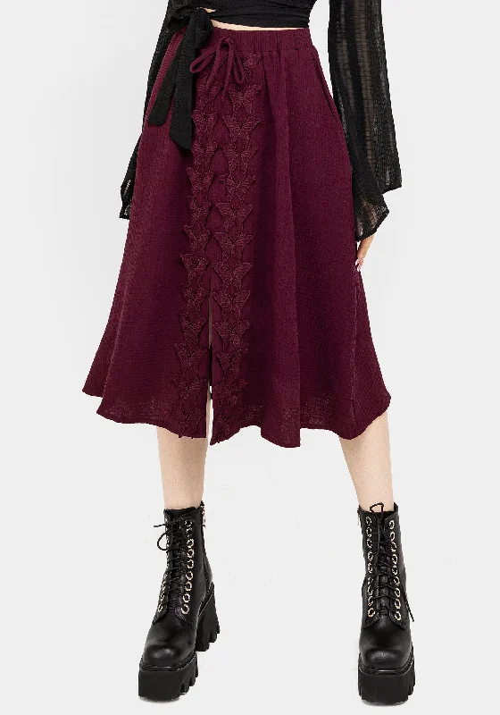 Women's Summer Midi Dress-Psyche Textured Midi Skirt