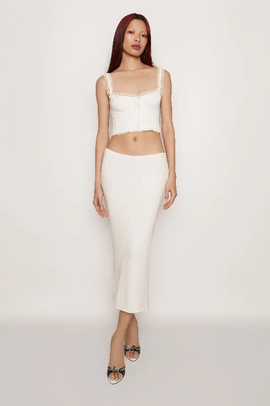 Women's Maxi Dress with Belt-Ribbed Maxi Skirt