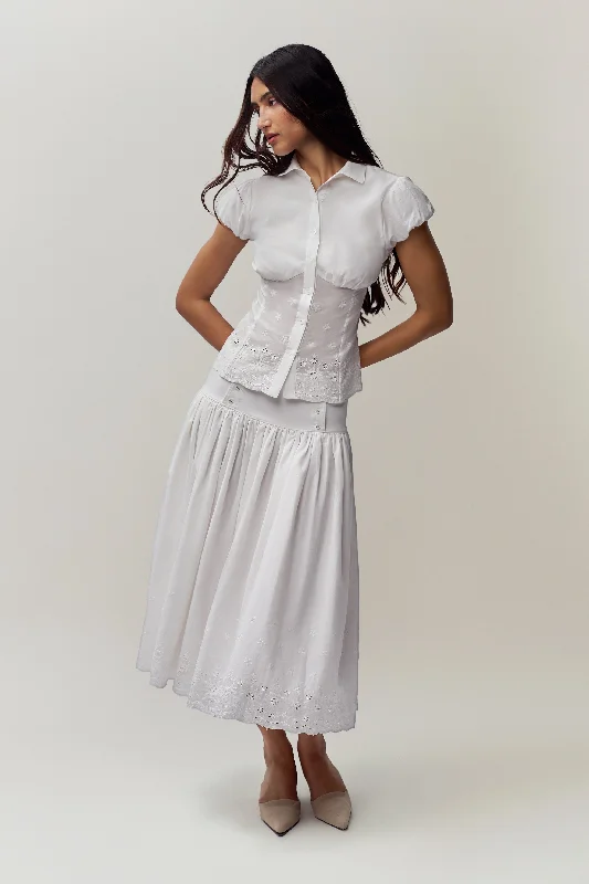 Women's High Neck Lace Maxi Dress-Rinka Maxi Skirt