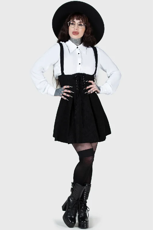 Women's Crisscross Mini Dress-Rotten Relics Suspender Mini Skirt
