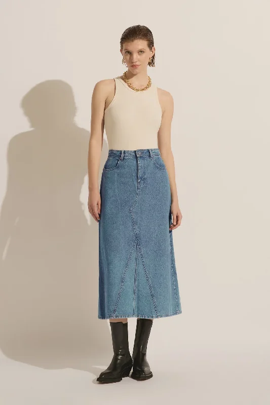 Women's Lace-trimmed Maxi Dress-Ruby Maxi Skirt - Heritage