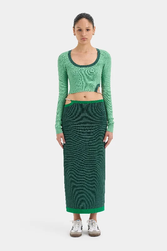 Women's Faux Leather Midi Dress-Salvador Beaded Midi Skirt