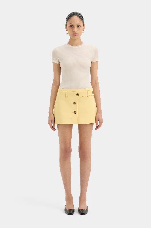 Women's Winter Mini Dress-Sandrine Button Mini Skirt