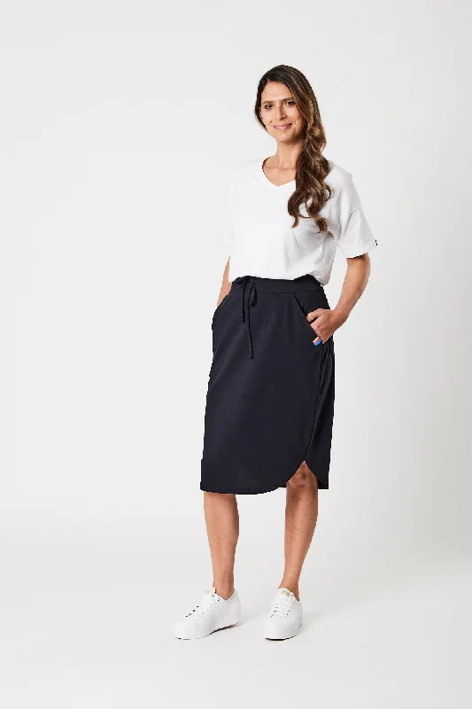 Women's A-line Pleated Midi Dress-Shine On Essentials Midi Skirt