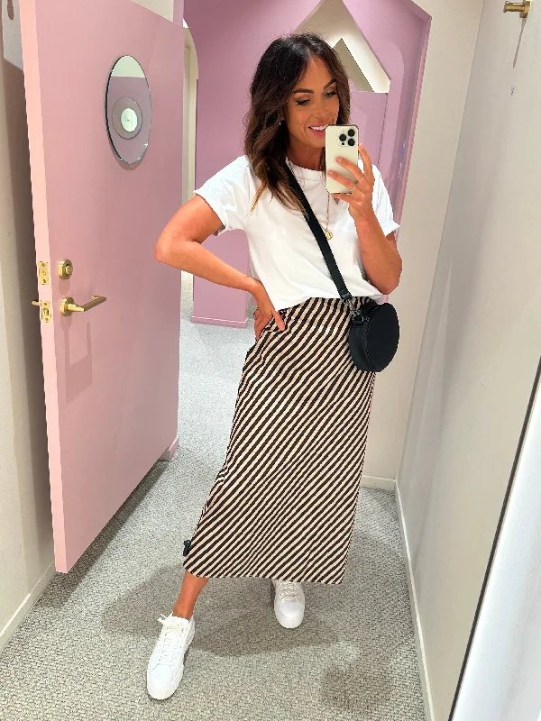 Women's Pocketed Maxi Dress-Silent Theory Reece Maxi Skirt Oatmeal