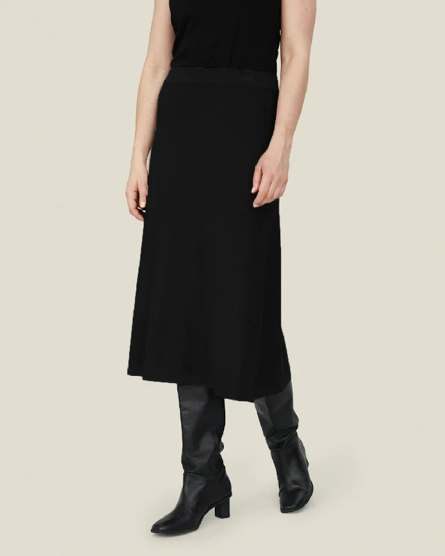 Women's Draped Sleeve Midi Dress-Stina Knit Midi Skirt