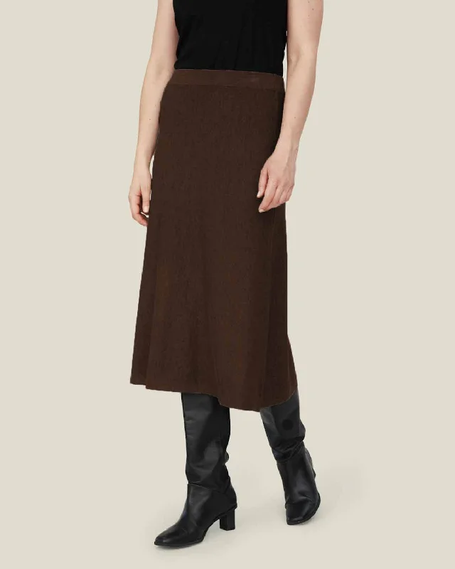 Women's Waffle Knit Midi Dress-Stina Knit Midi Skirt