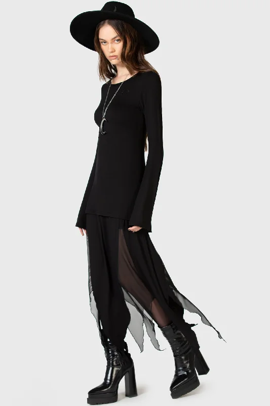 Women's Casual Sleeveless Midi Dress-The Grimmer The Better Midi Skirt