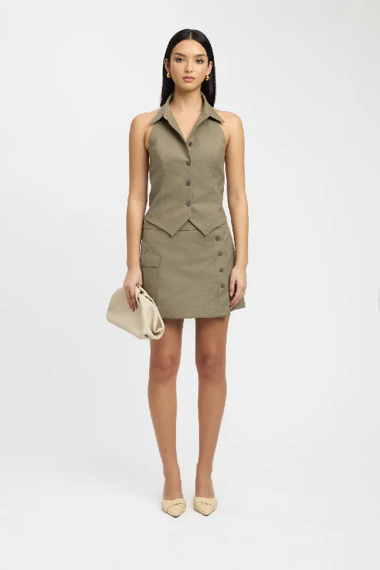 Women's Front Tie Mini Dress-Willa Mini Skirt