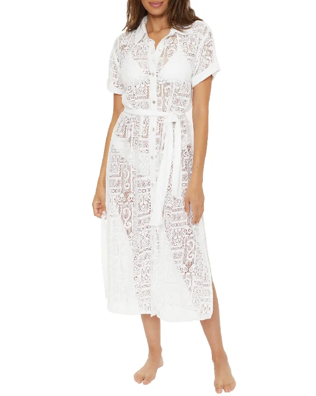 Chic Shirt Dress-2024 Becca by Rebecca Virtue Gauzy Shirt Dress - 3960471
