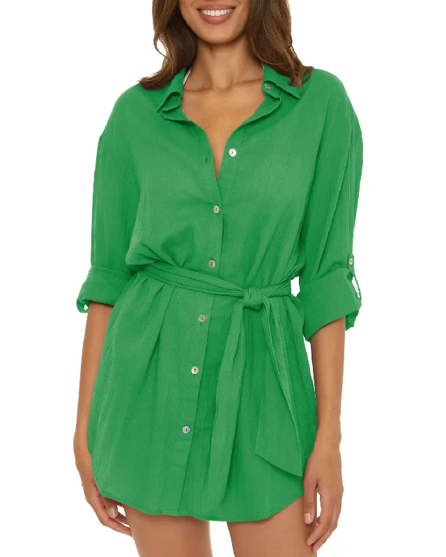 Elegant Shirt Dress for Office-2024 Becca by Rebecca Virtue Gauzy Shirt Dress Cover Up - 6039471 Elegant Shirt Dress for Office-2024 Becca by Rebecca Virtue Gauzy Shirt Dress Cover Up - 6039471