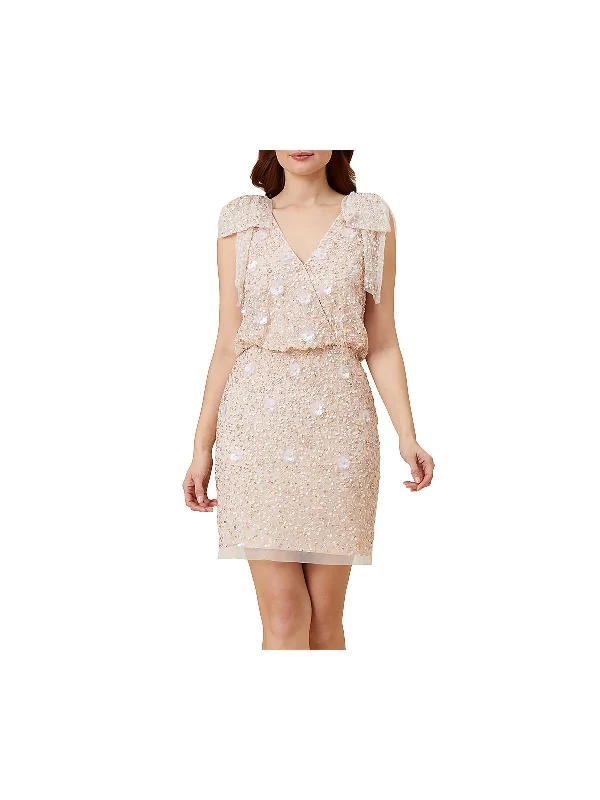 Pleated Skirt Party Dress for Feminine Style -279 Womens Blouson Applique Cocktail And Party Dress Pleated Skirt Party Dress for Feminine Style -279 Womens Blouson Applique Cocktail And Party Dress