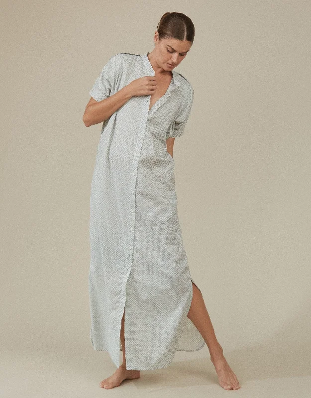 Colorful Shirt Dress-Wynn Shirt Dress, Organic Cotton Lucky Stripe