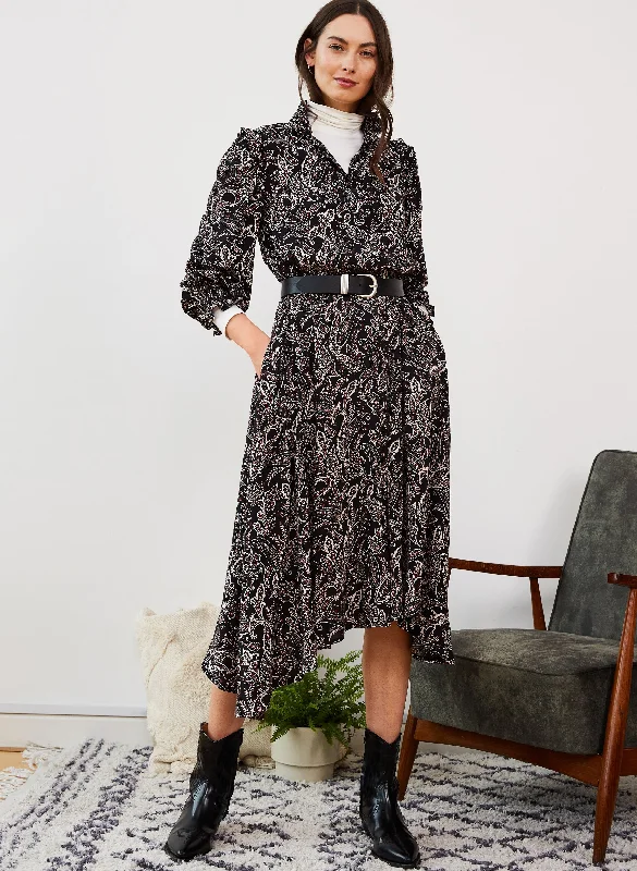 Tunic Shirt Dress-Ada Viscose Shirt Dress