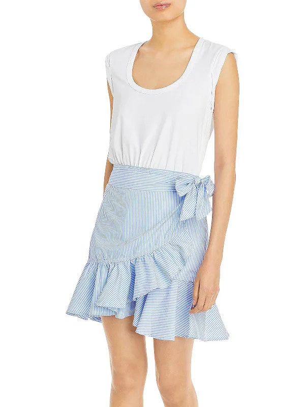 Comfortable Summer Shirt Dress-Addyson Womens Belted Midi T-Shirt Dress