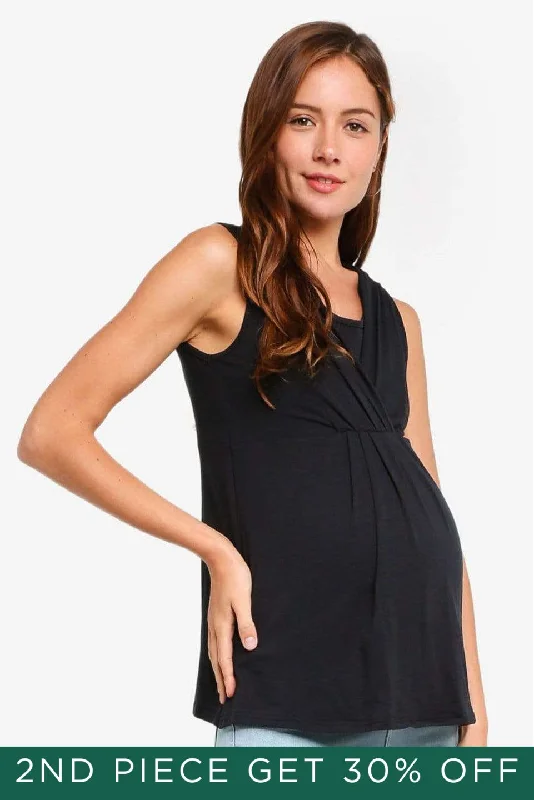 Women's Sweatshirt Top -Alexandra Empire Nursing Top Black