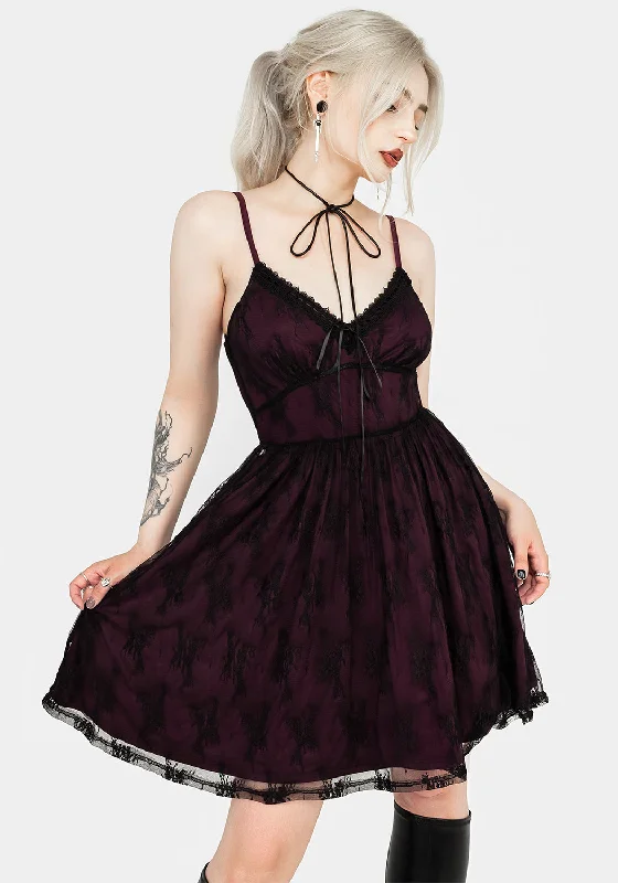 Women's Fitted Mini Dress-Anastasie Stretch Lace Mini Dress