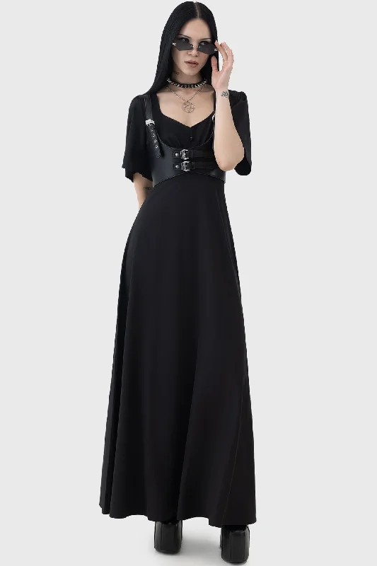 Women's Layered Ruffle Maxi Dress-Arboraceous Maxi Dress