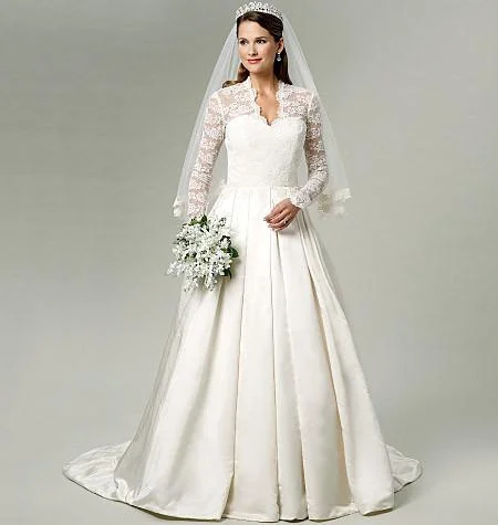 Wedding Dresses with Flared Skirt for Dramatic Appeal -Butterick 5731 Misses' Wedding Dress Pattern Wedding Dresses with Flared Skirt for Dramatic Appeal -Butterick 5731 Misses' Wedding Dress Pattern