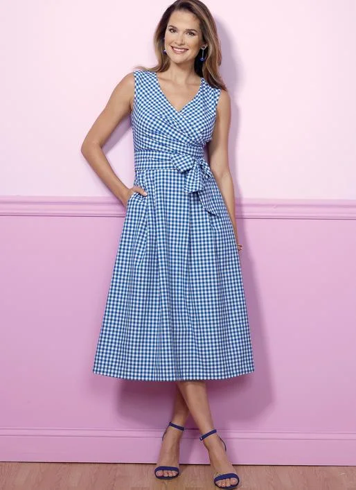 Red Floral Wrap Dress for Summer -Wrap Dress for Date Night -Butterick 6446 Misses' Pleated Wrap Dresses with Sash Pattern Red Floral Wrap Dress for Summer -Wrap Dress for Date Night -Butterick 6446 Misses' Pleated Wrap Dresses with Sash Pattern