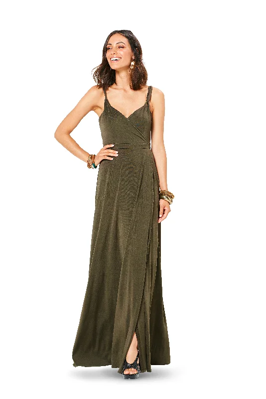 Flowy Wrap Dress for Vacation -Silk Wrap Dress for Cocktail Party -BD6344 Misses' wrap dress sewing pattern Flowy Wrap Dress for Vacation -Silk Wrap Dress for Cocktail Party -BD6344 Misses' wrap dress sewing pattern