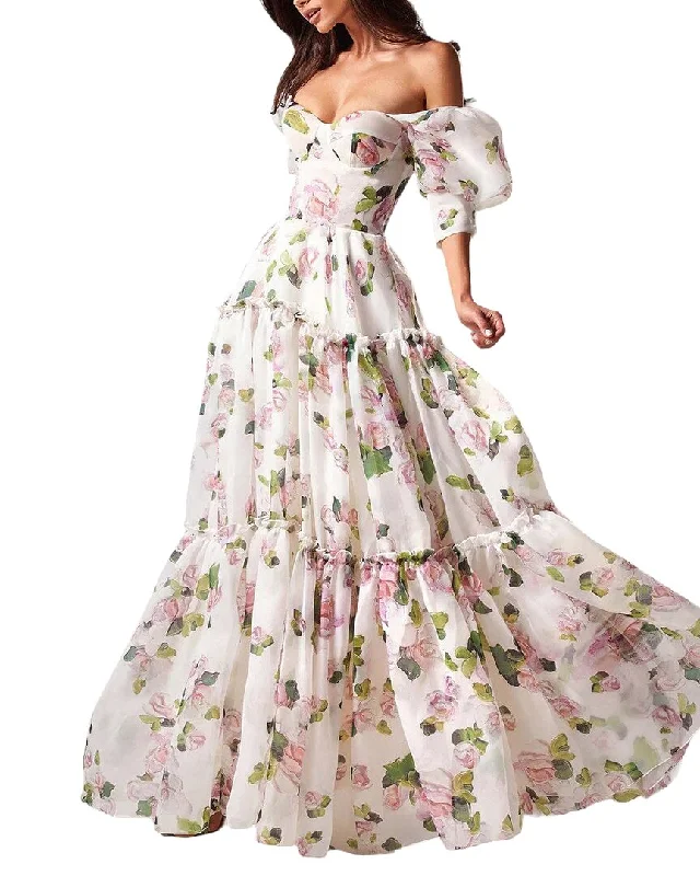 Women's A-line Maxi Dress-Bella Desert Maxi Dress